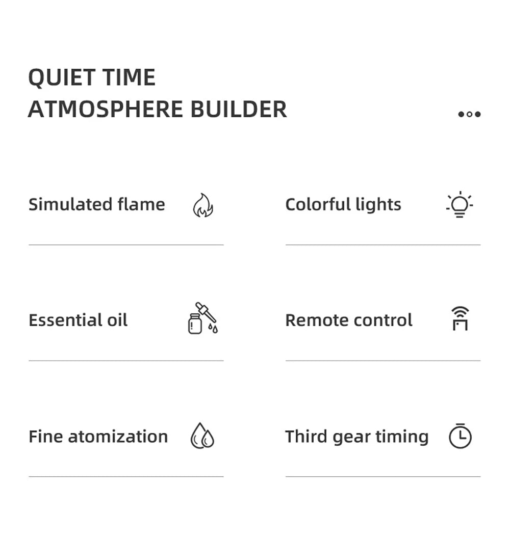 Flame-Effect Aroma Humidifier & Diffuser
