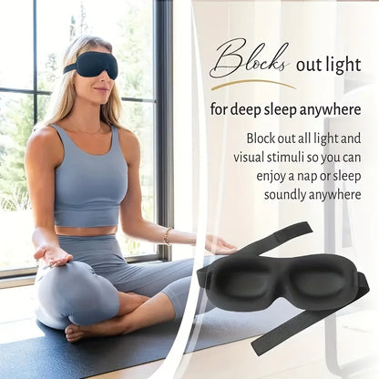 3D Contoured Light-Blocking Sleep Mask