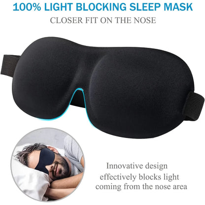 3D Contoured Light-Blocking Sleep Mask
