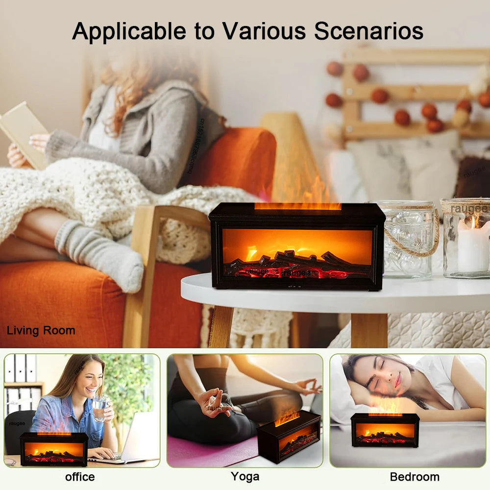 Flame-Effect Aroma Humidifier & Diffuser