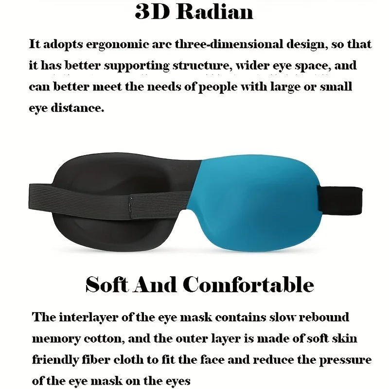 3D Contoured Light-Blocking Sleep Mask