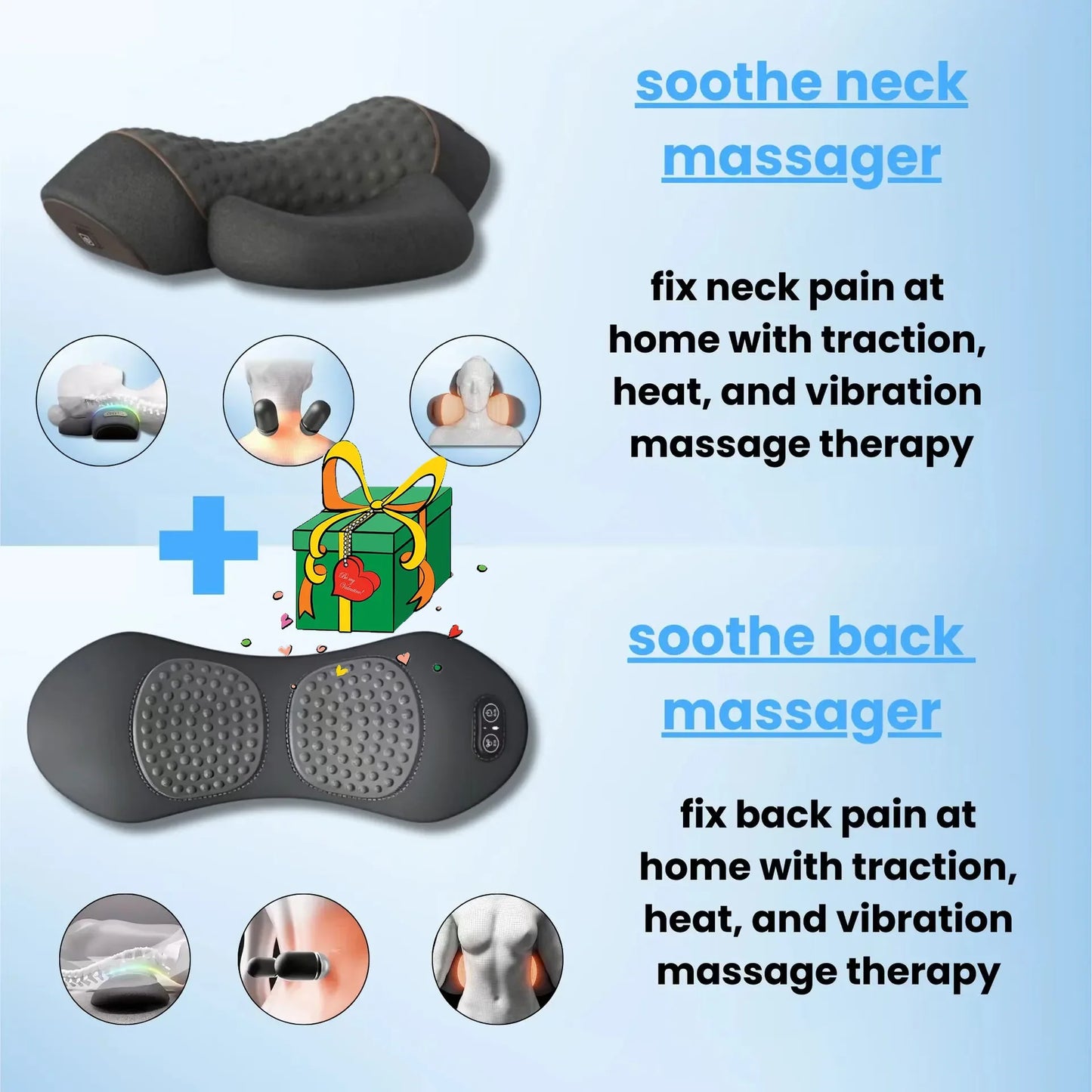 3-in-1 Neck & Spine Massager Pillow