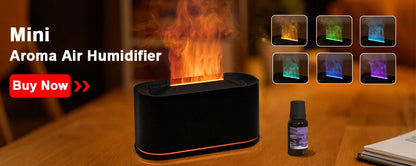 Flame-Effect Aroma Humidifier & Diffuser