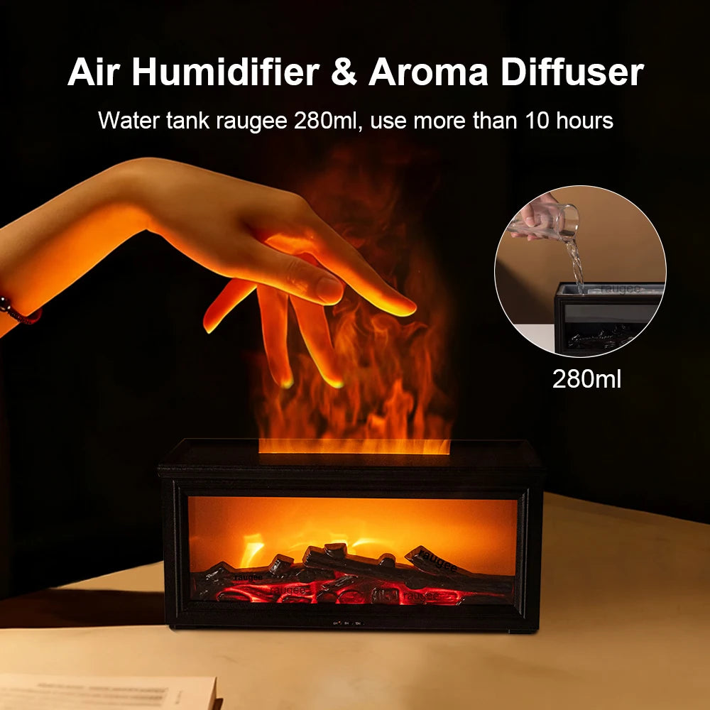 Flame-Effect Aroma Humidifier & Diffuser