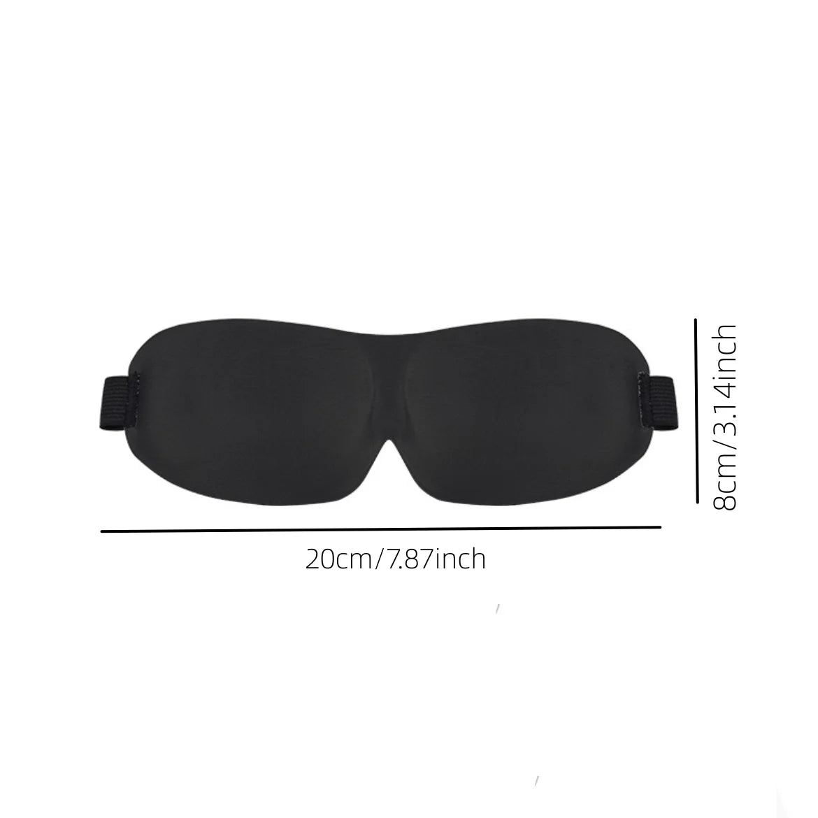 3D Contoured Light-Blocking Sleep Mask