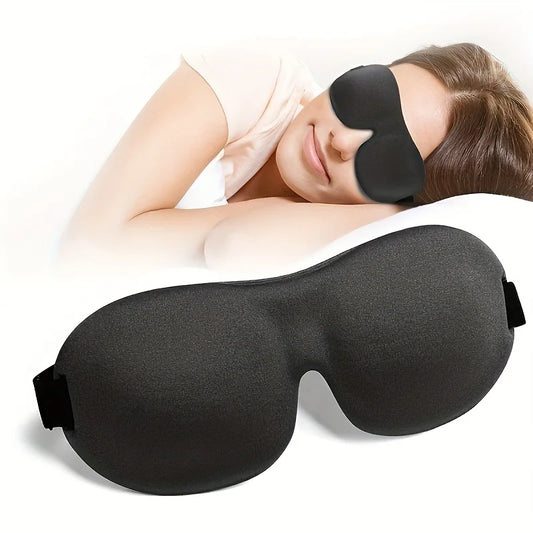 3D Contoured Light-Blocking Sleep Mask