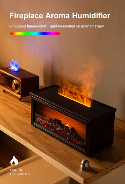 Flame-Effect Aroma Humidifier & Diffuser