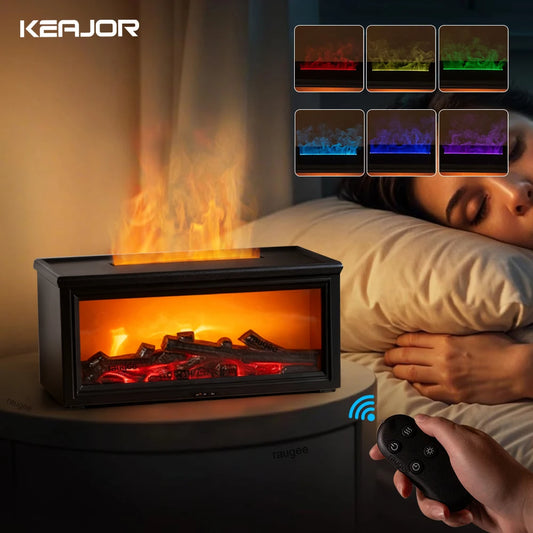 Flame-Effect Aroma Humidifier & Diffuser