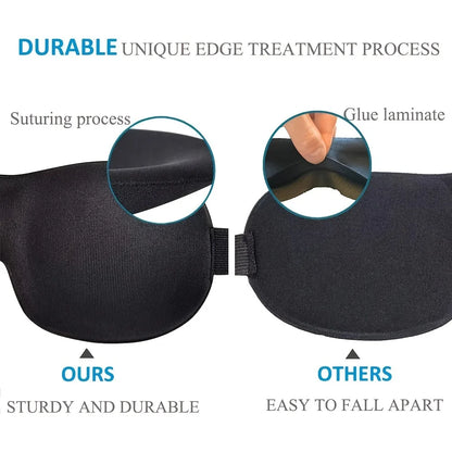 3D Contoured Light-Blocking Sleep Mask